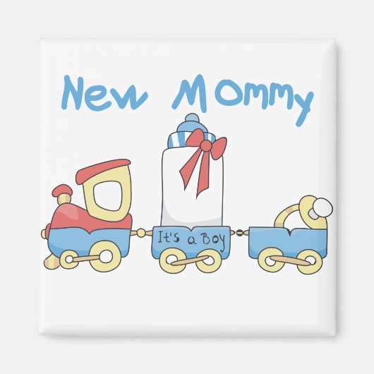 Train New mammie of Boy tshirts and Gifts Magneet (Voorkant)