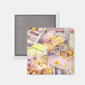 Train of Flowers Magnet Magneet (Voorkant / Achterkant)