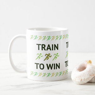Train om lol te winnen bij het runnen van sport koffiemok