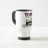 Train on Track Tshirts en cadeaus Reisbeker (Voorkant links)