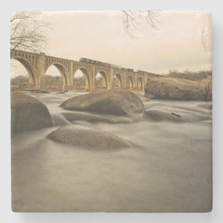 Train over James River Stenen Onderzetter