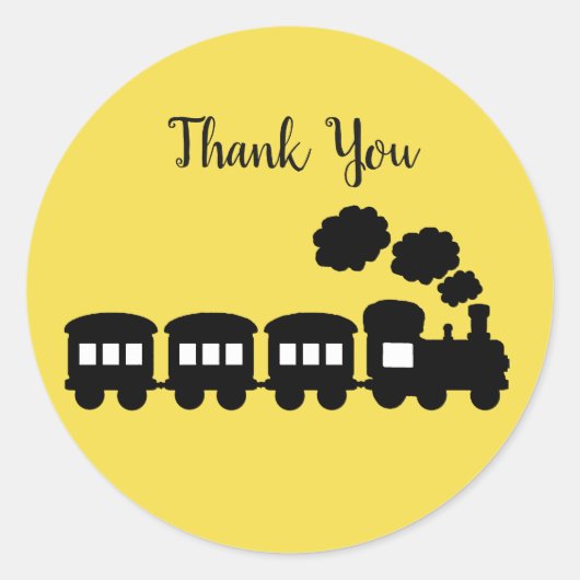 Train Party Choo Choo Dank u Stickers (Voorkant)