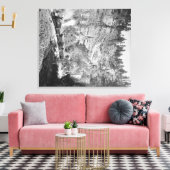 Train Passen door Elk Canyon nabij Canvas Afdruk (Insitu (Woonkamer))