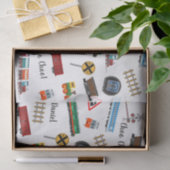 Train Pattern Little Boy First Name Choo Kinder Tissuepapier (Geschenk)