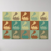 Train Pop Art Poster (Voorkant)