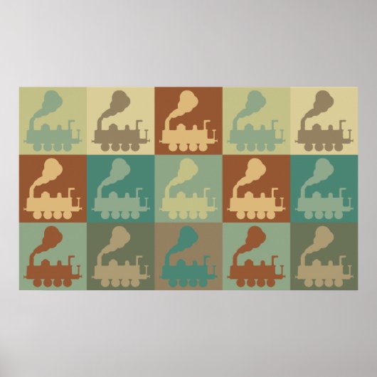 Train Pop Art Poster (Voorkant)