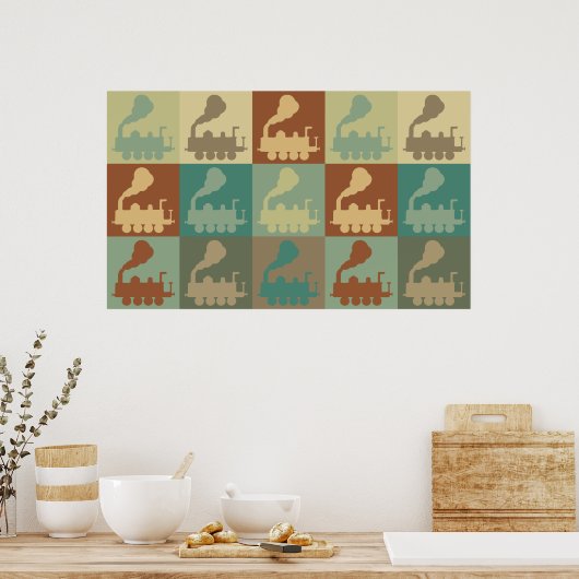 Train Pop Art Poster (Keuken)