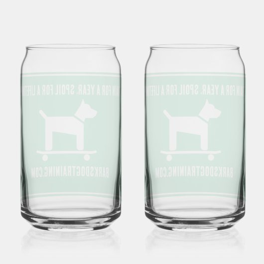 Train pour un an de gâteau pour un verre de chien  (Verso)