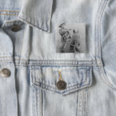 Train Robber zal "Dixon" Roberts Vierkante Button 5,1 Cm (In situ)