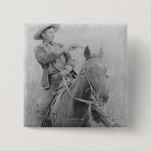 Train Robber zal "Dixon" Roberts Vierkante Button 5,1 Cm