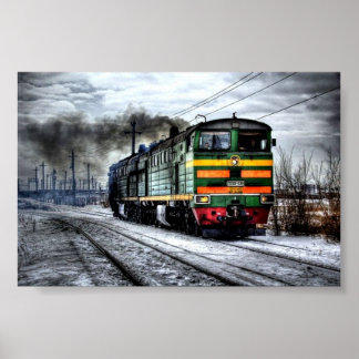 Train Russsian Diesel Train Poster