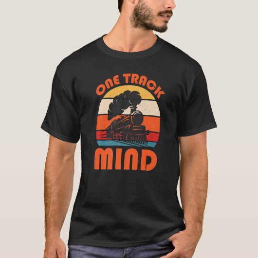 Train Saying Slogan - One Track Mind Premium T-shirt (Voorkant)