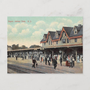 Train Station, Asbury Park, New Jersey Briefkaart