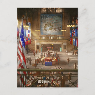 Train Station - Chicago II - Voor ons 1943 Briefkaart