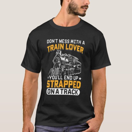 Train Station  Graphic Saying With Train 1 T-shirt (Voorkant)