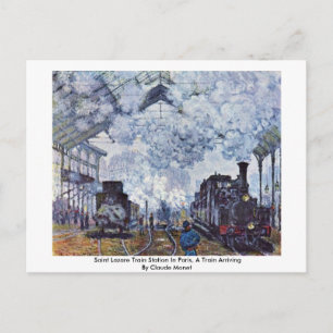 Train station Saint Lazare in Parijs Briefkaart