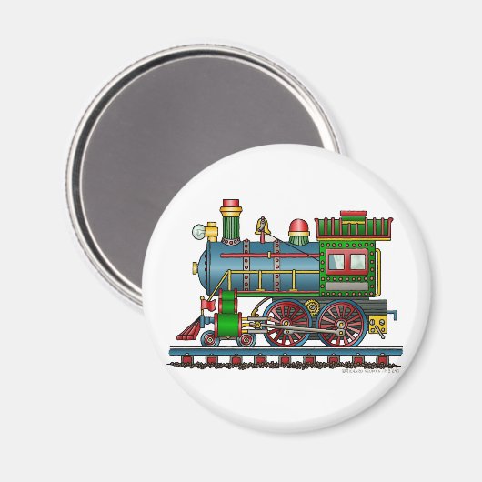 Train Steam Engine Choo Choo Magnets (Recto/Verso)