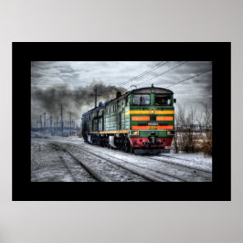 Train Steam Railroad Steampunk Engine Destiny Poster