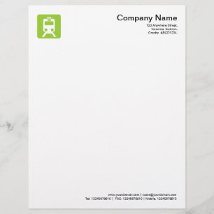Train Symbool - Martian Green Gepersonaliseerd Briefhoofd