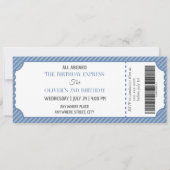 Train thema jongen 2e verjaardag kaart (Achterkant)