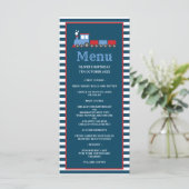 Train themafeest verjaardagsmenu menu (Staand voorkant)