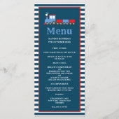 Train themafeest verjaardagsmenu menu (Voorkant)