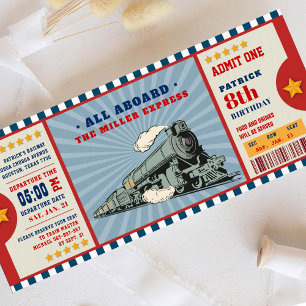 Train Ticket Birthday-instapkaart Kaart