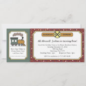 Train Ticket Invite - Antiek kerst Kaart (Voorkant)