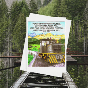 Train to Heaven Gepersonaliseerde Verjaardag Kaart