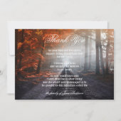 Train Track Autumn Forest Sympathie Hartelijk dank Bedankkaart (Voorkant)