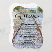 Train Track Wedding Kaart (Voorkant / Achterkant)