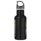 Train Tracks Along Grass Closeup Waterfles (Achterkant)