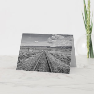 TRAIN TRACKS B&W PHOTOGRAPHIE TOUTES LES CARTES D'