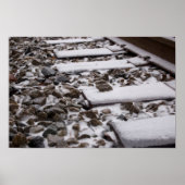 Train Tracks in Snow Poster (Voorkant)