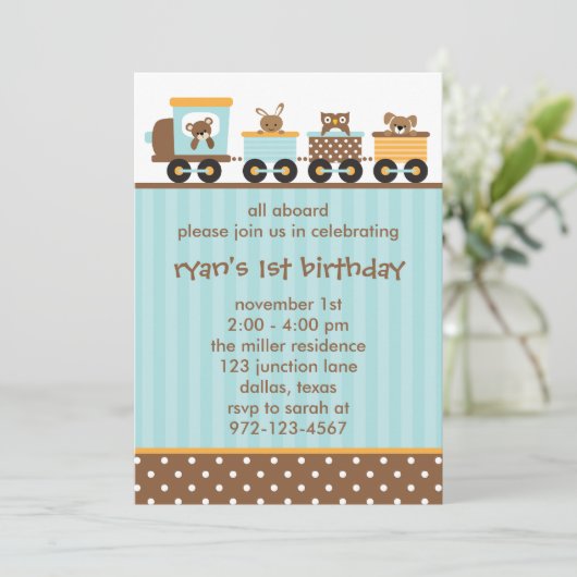 Train-uitvindingen bij dieren kaart (Staand voorkant)