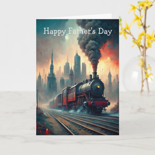 Train Vaderdag Kaart (Gele Bloem)