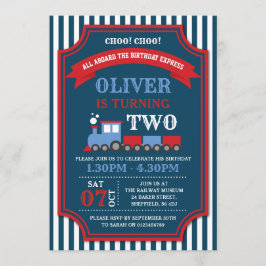 Train verjaardagsfeestdag kaart