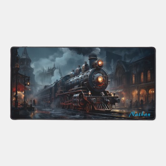Train victorien Noir Steampunk (Recto)