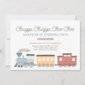 Train vintage 2e anniversaire Invitation (Devant)