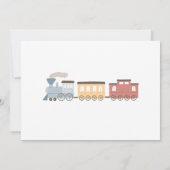 Train vintage 2e anniversaire Invitation (Dos)