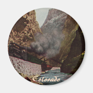 Train vintage à Royal Gorge Magnet