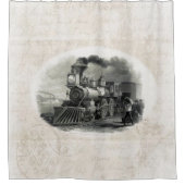 Train Vintage du rideau de douche (Devant)