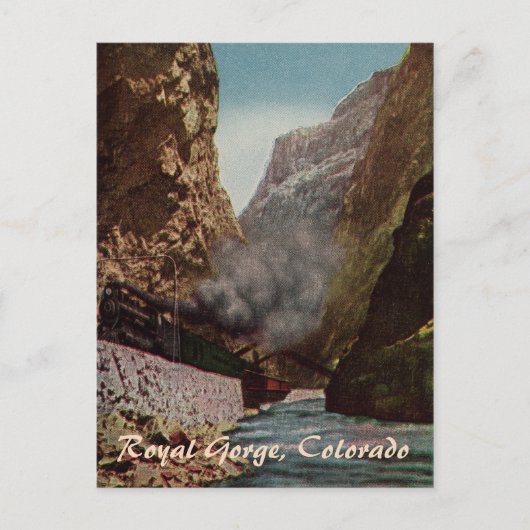 Train vintage en Royal Gorge Carte postale (Devant)