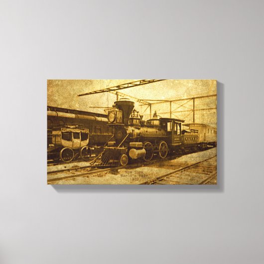 Train Vintage Steampunk sur toile (Recto)