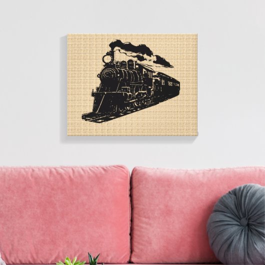 Train vintage sur Toile (Insitu(Salon))