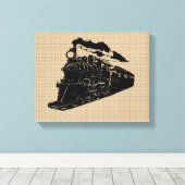 Train vintage sur Toile (Insitu (Plancher de Bois))