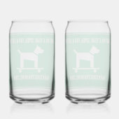 Train voor een jaar Spoil voor een levenslang hond Blikvorm Glas (Achterkant)