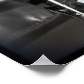 Train voor zwart en wit poster (Hoek)