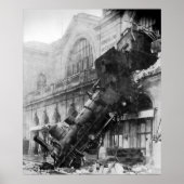 Train Wreck op station Montparnasse in Parijs 1895 Poster (Voorkant)