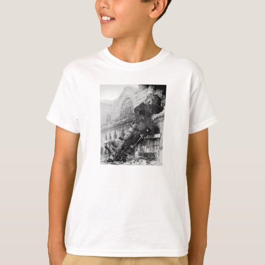 Train Wreck. stoomlocomotief T-shirt (Voorkant)